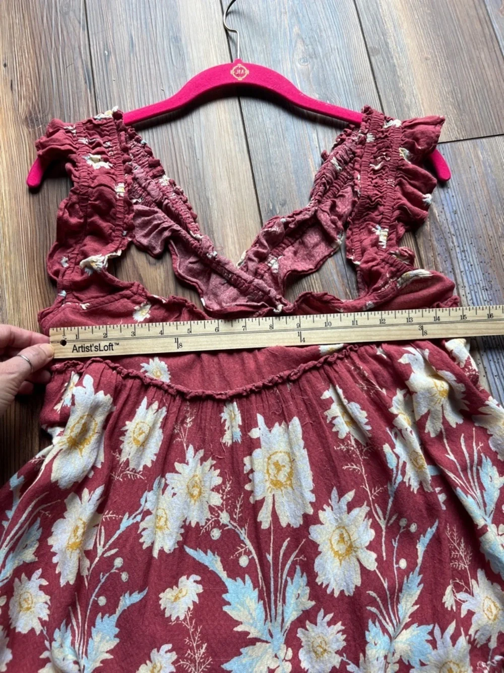 Free People Bali Slip Dress with Floral Design Small